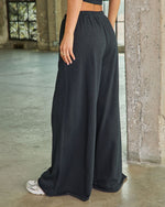 Leisure Hours Drawstring Wide Leg Sweatpants
