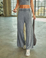 Daily Motion Terry Cloth Wide Leg Sweatpants