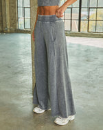 Daily Motion Terry Cloth Wide Leg Sweatpants