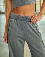 Daily Motion Terry Cloth Wide Leg Sweatpants