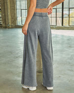 Daily Motion Terry Cloth Wide Leg Sweatpants