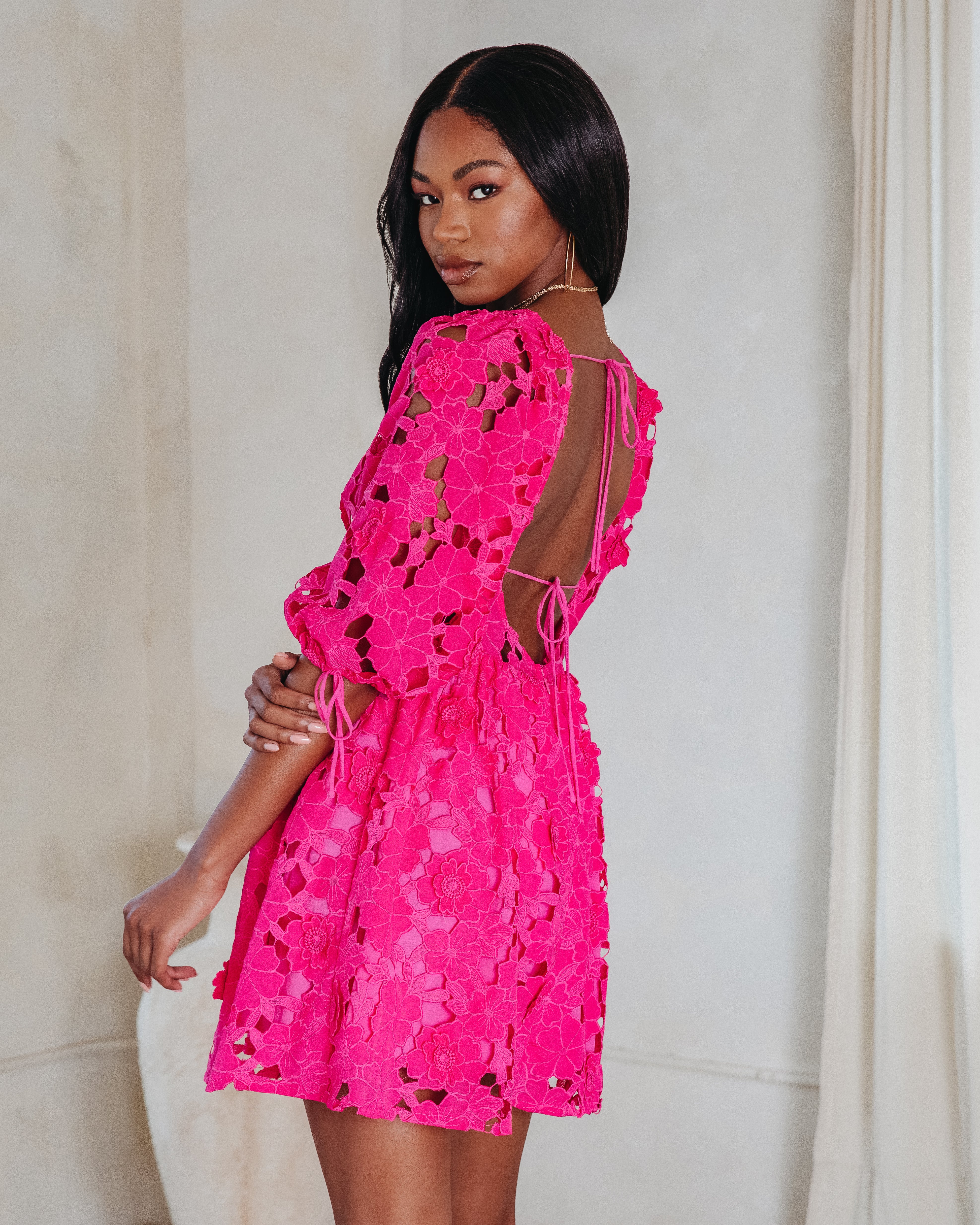 【アメリ】AMERI FLOWER PATCHWORK CUT DRESS Ameri（アメリ）の「FLOWER PATCHWORK CUT DRESS（ワンピース）」 - WEAR