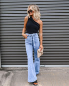 Black % Kemsley Cotton One Shoulder Bodysuit-1