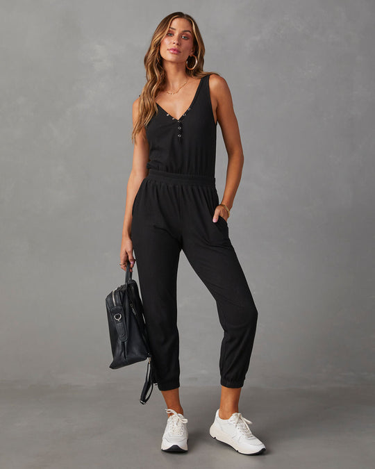 Black % Mcgraw Pocketed Jumpsuit-5