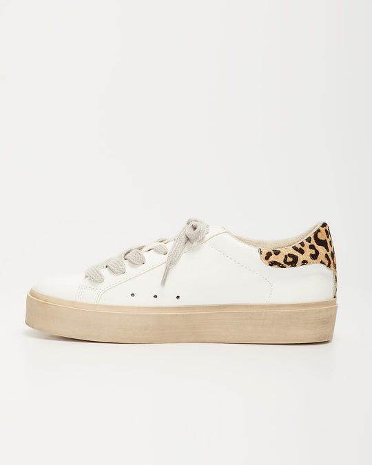 Gold/Leopard % Reba Platform Sneakers-2