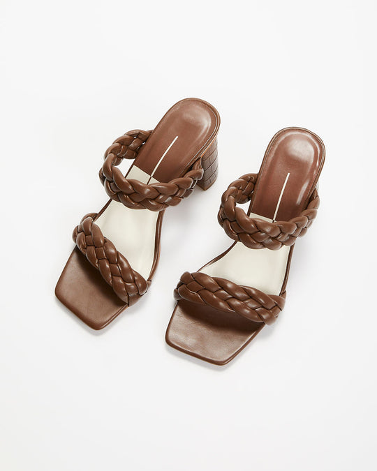 Chocolate % Mescudi Braided Heeled Sandals-2