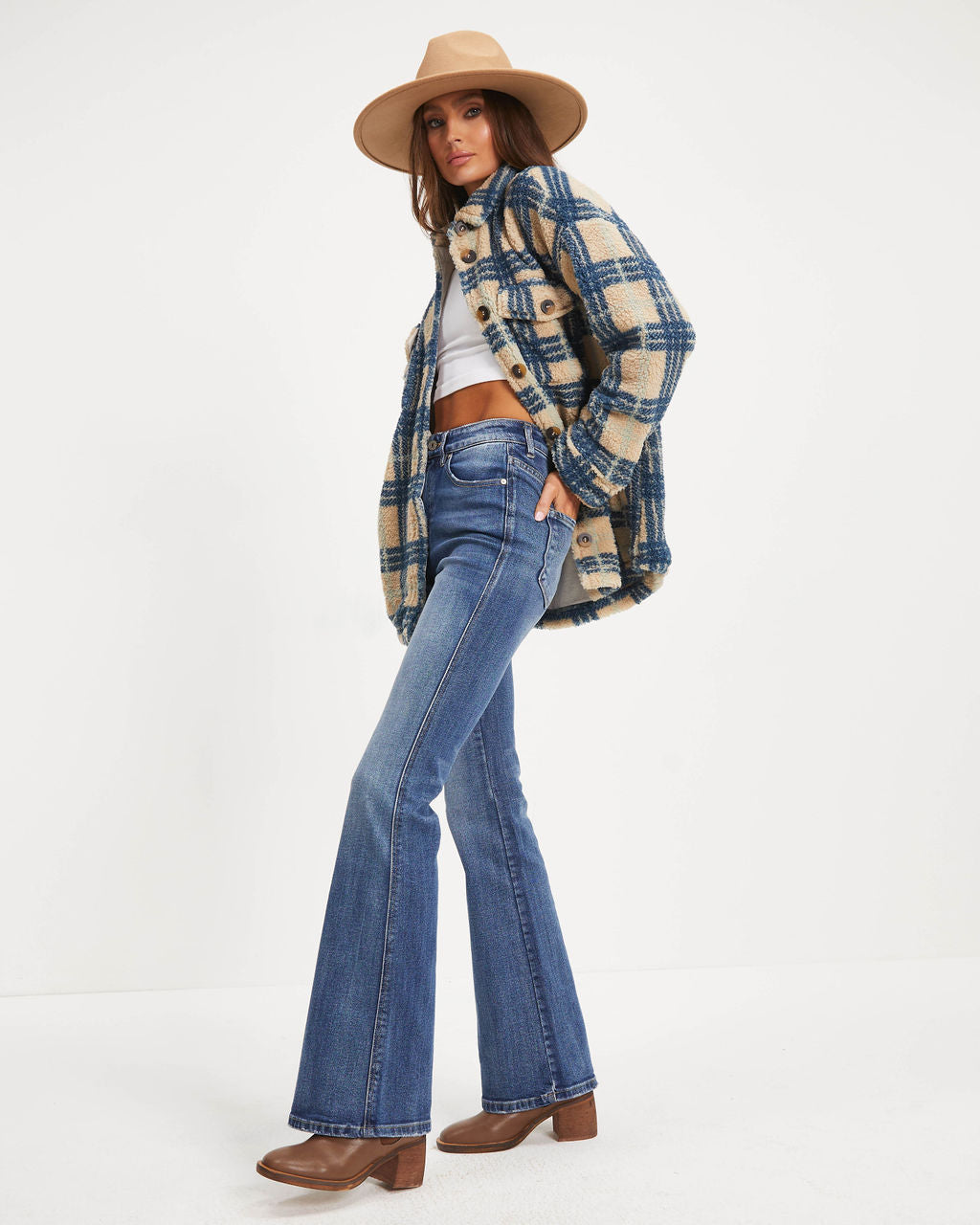 VICI “Peyton Backpack” Retro High Rise Bell Bottom Denim – VICI main image 3