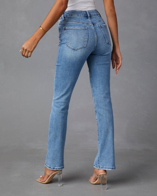 Medium Wash %  Jennings Split Hem Straight Jeans – 2
