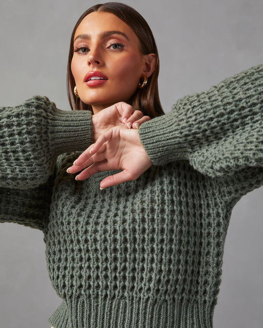 Sage % Coming With You V-Neck Sweater-2