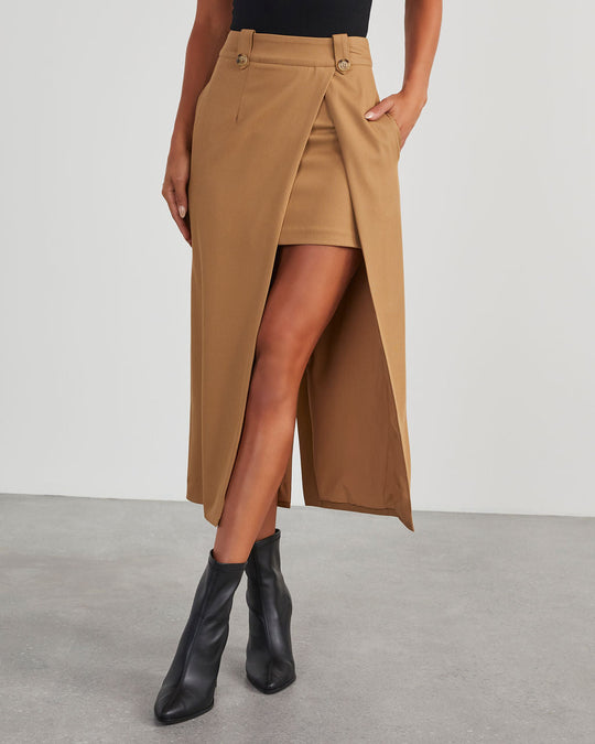 Khaki % Luxury Views Midi Skirt-2