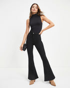 Black % Sanderson High Rise Stretch Flare Jeans-1
