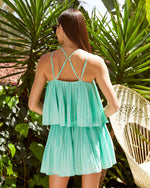 Seafoam % Scarletta Pleated Top-2