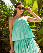 Seafoam % Scarletta Pleated Top-3