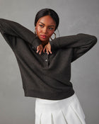 Black % Kinsleigh Collared Pullover Sweater-1