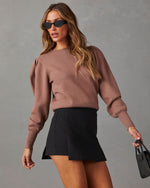 Brown % Nellis Premium Pullover Sweater-1