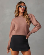 Brown % Nellis Premium Pullover Sweater-3