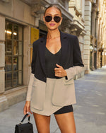 Black/Taupe % Melissa Colorblock Mini Skort-6