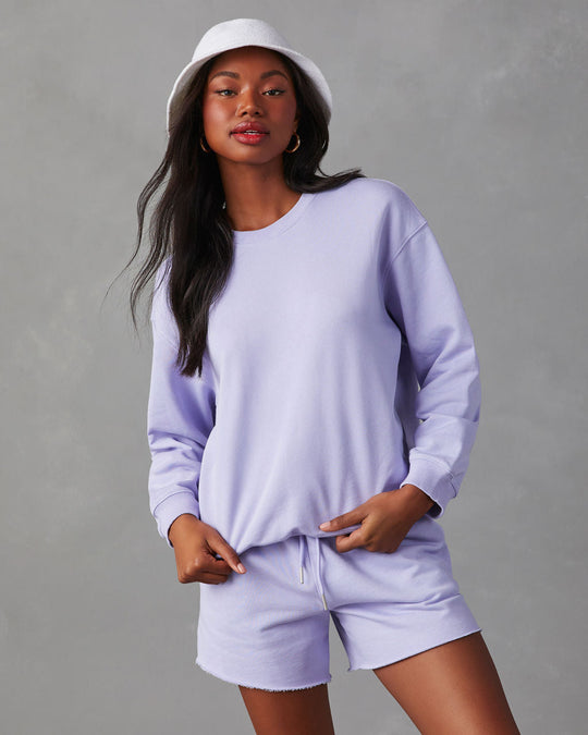 Lavender % Carly Cotton Sweatshirt-1