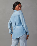 Light Wash % Katana Chambray Utility Top-4