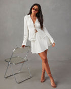 Ivory % Steal The Spotlight Mini Skirt-1