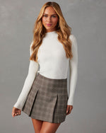 Ivory % Tobey Ribbed Mock Neck Sweater-1