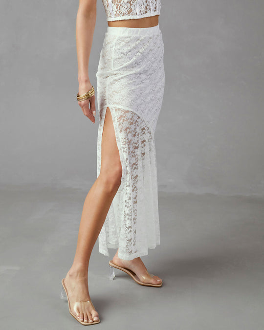Off White %  Yours Truly Lace Maxi Skirt 1