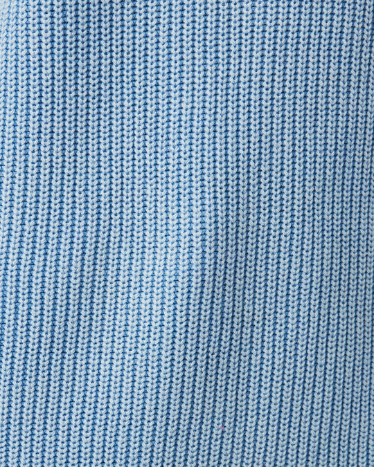 Dusty Blue % Cool Breeze Cotton Cold Shoulder Sweater-3