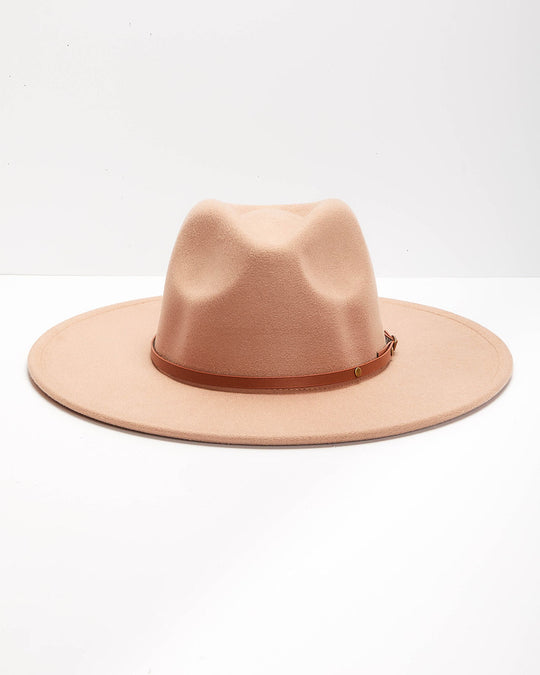 Brown % Caroline Wide Brim Hat-1