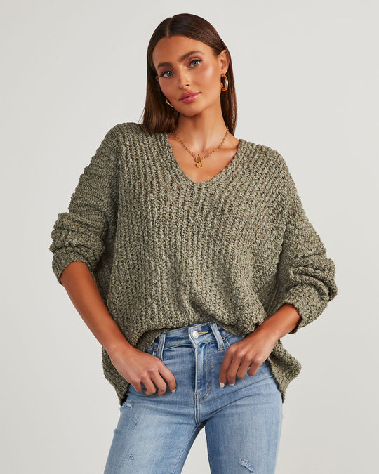 Olive % Warms My Soul Knit Sweater-1
