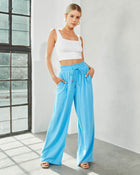 Blue % Port Angeles Pocketed Drawstring Pants-1
