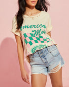Yellow % American Motors Distressed Tee-1