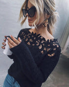 Black % Sincerely Yours Knit Sweater-14