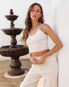 Cream % Effortlessly Chic Ribbed Tank-1