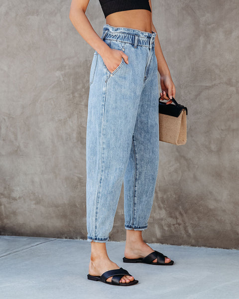 Sonnet Denim Paper Bag Pants – VICI