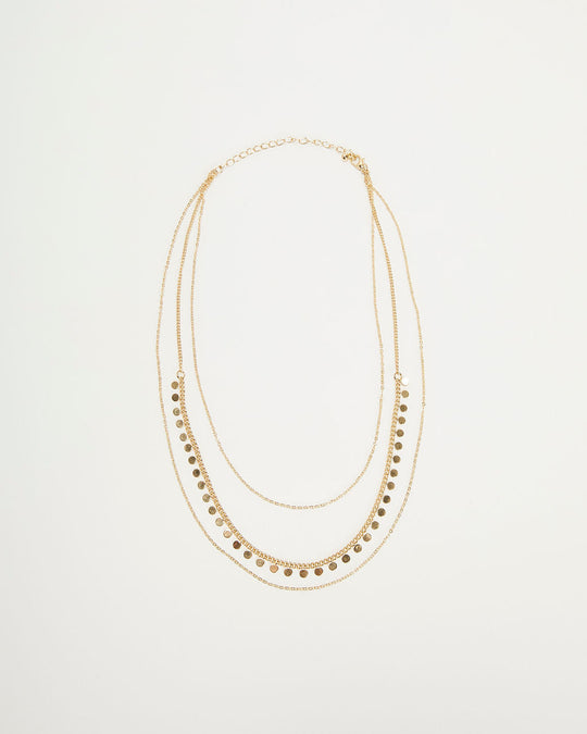 Jett Layered Disc Necklace
