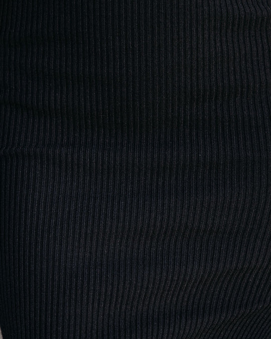 Black % Priscilla Ribbed Knit Bodycon Dress-4