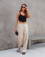 Black % Something About Me Ribbed Knit Crop Top-4