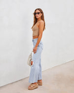 Tan % Something About Me Ribbed Knit Crop Top-5