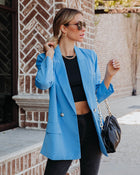 Blue % Whinn Pocketed Blazer-1