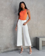 Orange % Yolanda Knit Tank-2