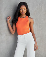 Orange % Yolanda Knit Tank-1